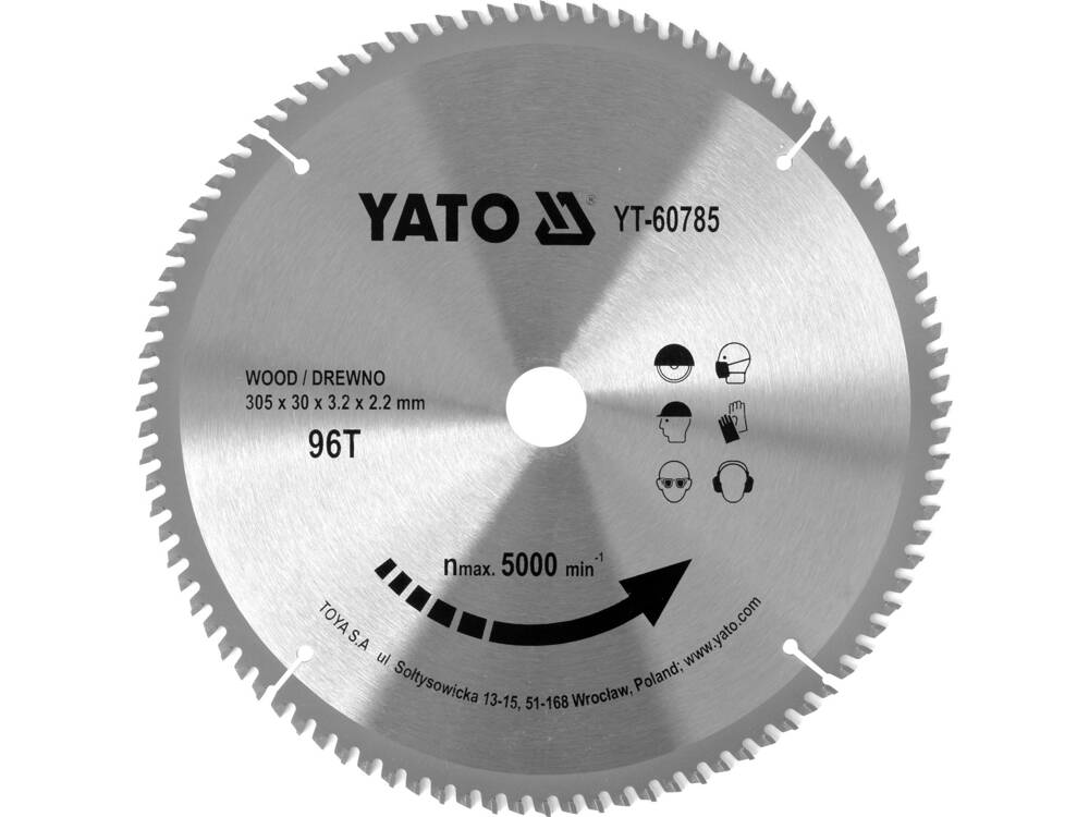 YATO YT-60785 KÖR TÁRCSA FA 305X96TX30MM 