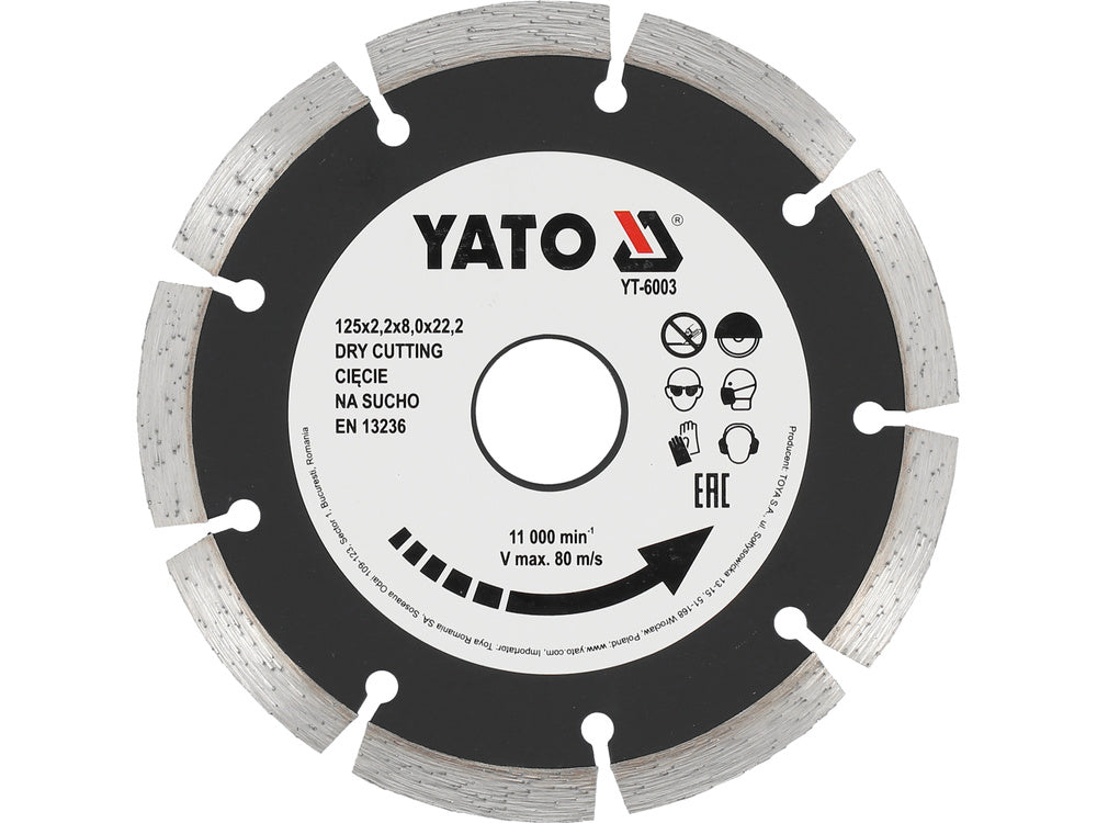 YATO YT-6003 HS 125 mm-es szegmentált gyémántkorong 