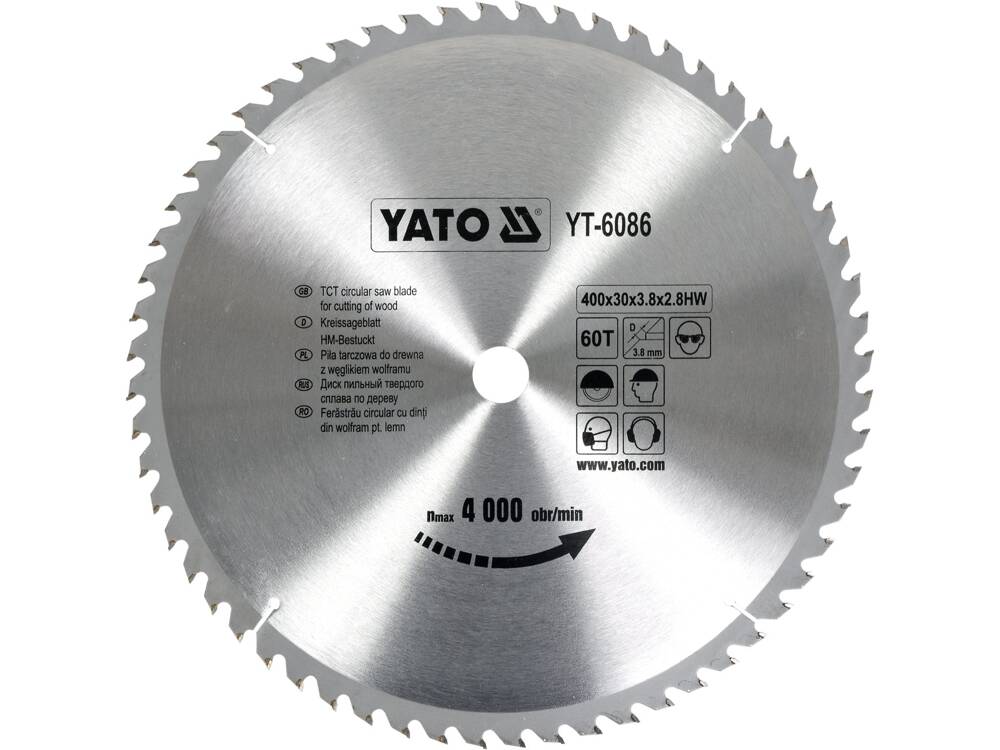 KÖRFŰRÉSZ TÁRCSA YATO YT-6086 FA 400X60X30MM 