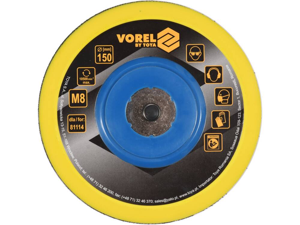 TÁRCSA VOREL 81115 PNEUMATIKUS CSISZOLÓHOZ 150MM 