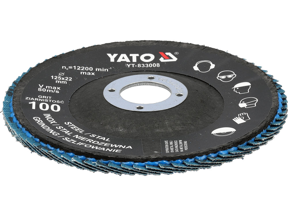 Disc pentru slefuit P100 YATO YT-833008, 125 mm - imagine 2