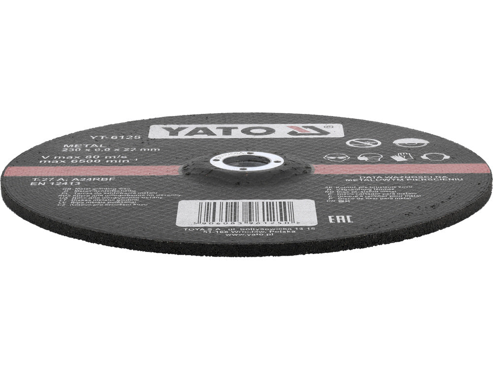 FÉMCSÍROZÓ TÁRCSA YATO YT-6125 230X22X6MM 