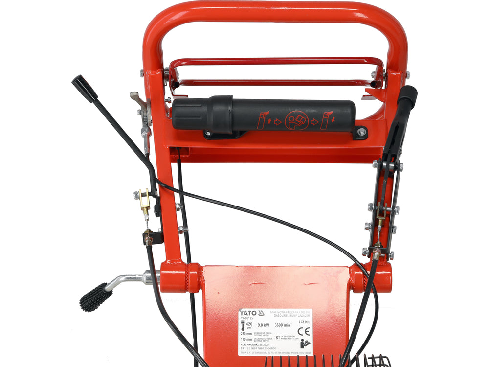 Freza pe benzina pentur buturugi si radacina Yato YT-86125 , 420 cm3 , motor LONCIN G420F , 3600 rpm
