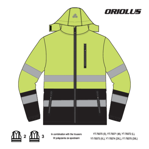 Jacheta softshell reflector. oriolus 2XL YATO YT-79398 - imagine 9