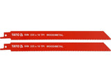 FÉM-FA PENGÉ 225MM, YATO YT-33933 10TPI, 2 DB 