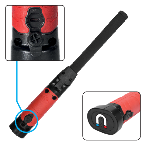 LANTERNA CU ACUMULATOR, YATO YT-08518 5+3W, 600/260LM, USB
