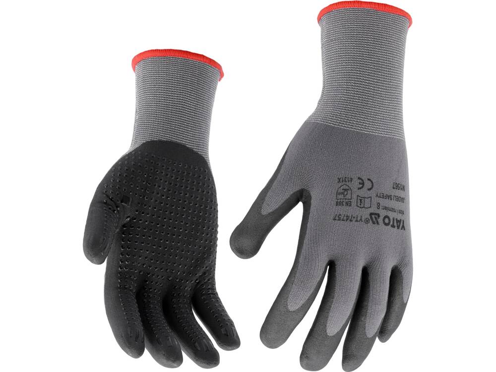 MANUSI DE PROTECTIE YATO YT-74757 DE NYLON, MARIMEA 8