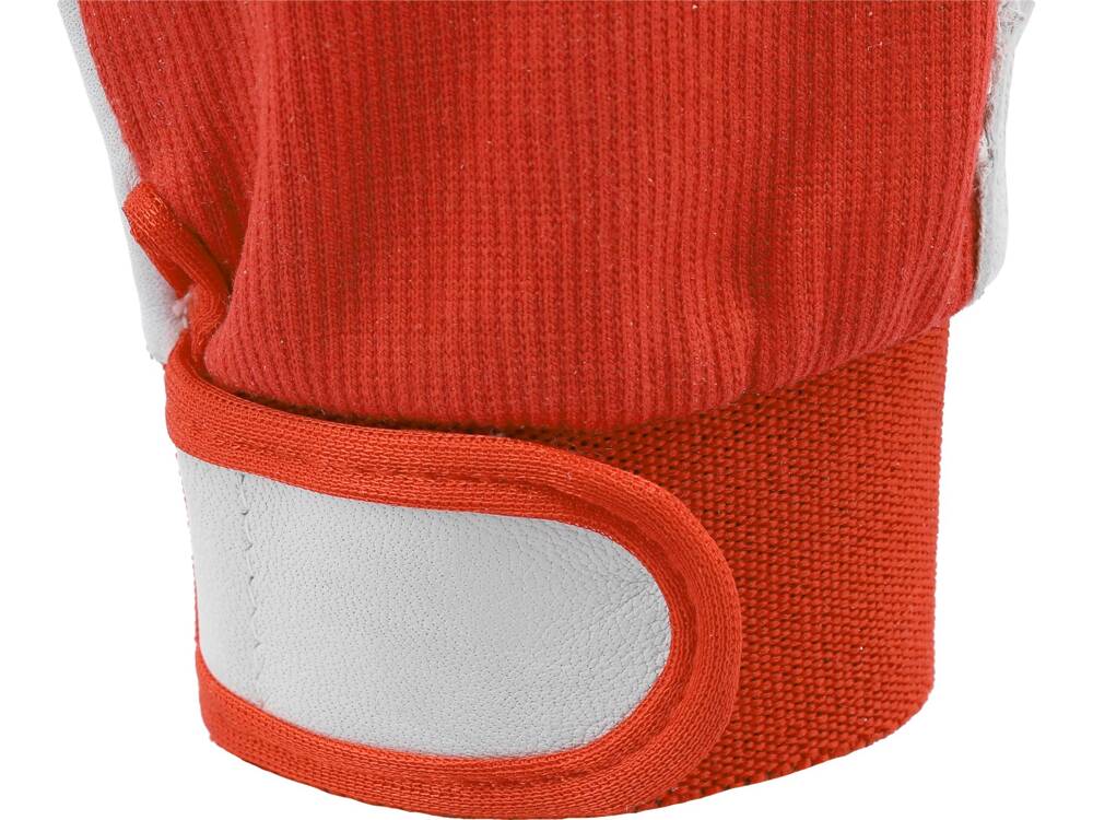 MANUSI LUCRU MARIMEA YATO YT-74642 10, BUMBAC/PIELE ROSU