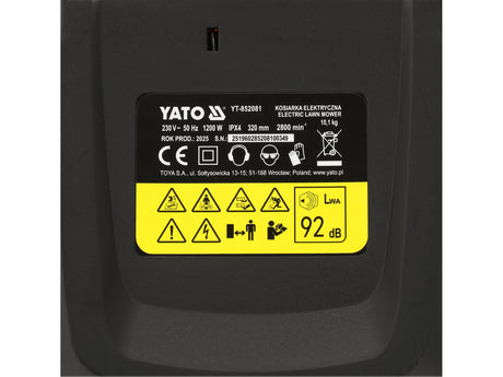 Masina de tuns iarba electrica YATO YT-852081, 1200 W - imagine 12