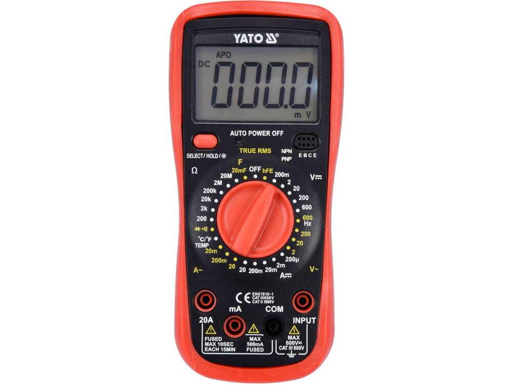 DIGITÁLIS MULTIMÉTER, VALÓDI YATO YT-73083 RMS 