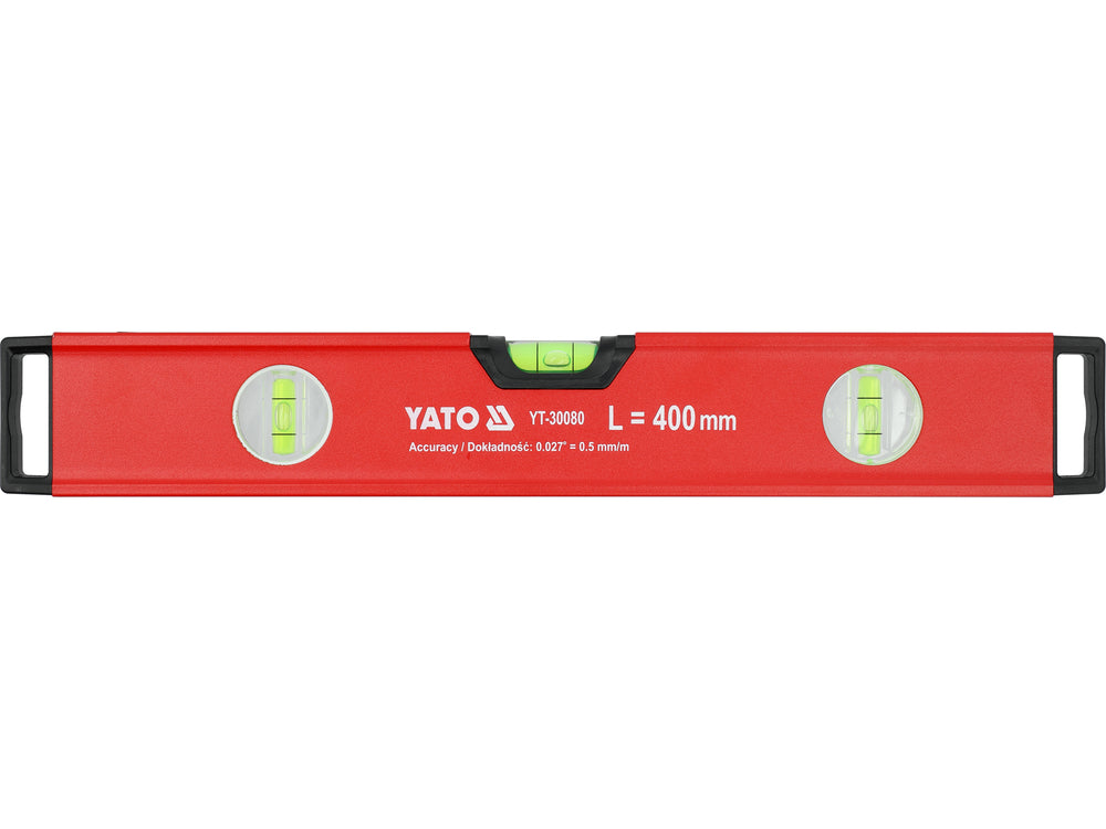 Nivela aluminiu YATO YT-30080, 400 mm cu maner 3 bule
