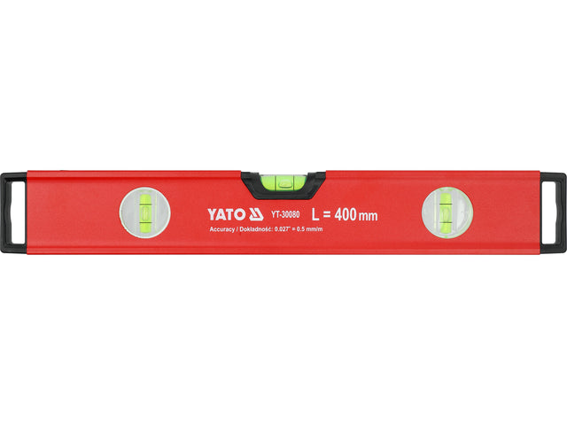 Nivela aluminiu YATO YT-30080, 400 mm cu maner 3 bule