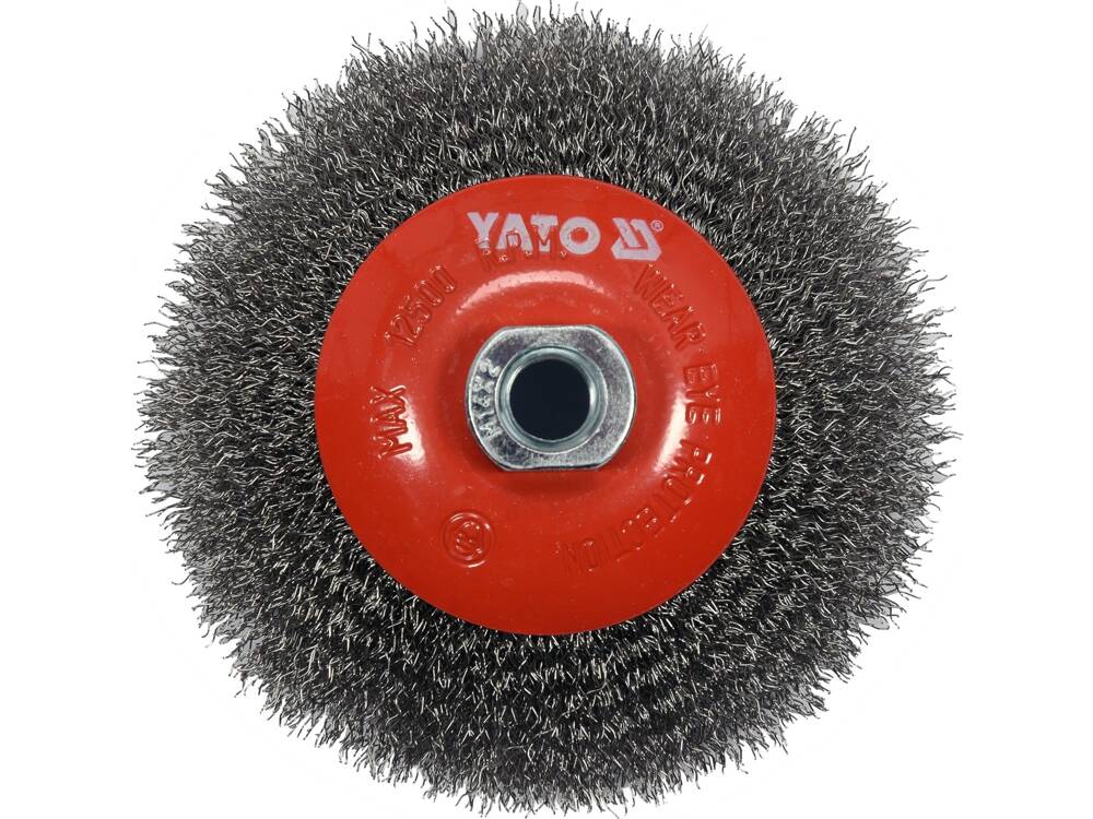 KÖRKEFÉK 125MM, YATO YT-47612 M14, ROZSDAMENTES ACÉL 