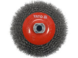 KÖRKEFÉK 125MM, YATO YT-47612 M14, ROZSDAMENTES ACÉL 