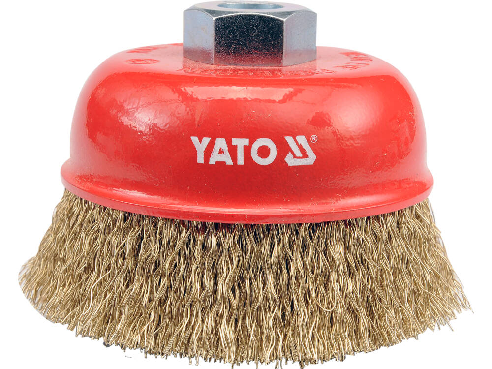 CSÉSZEKEFE 100MM, YATO YT-4766 M14 RÖGZÍTÉS, RÉZ BEVONATÚ DRÓT 