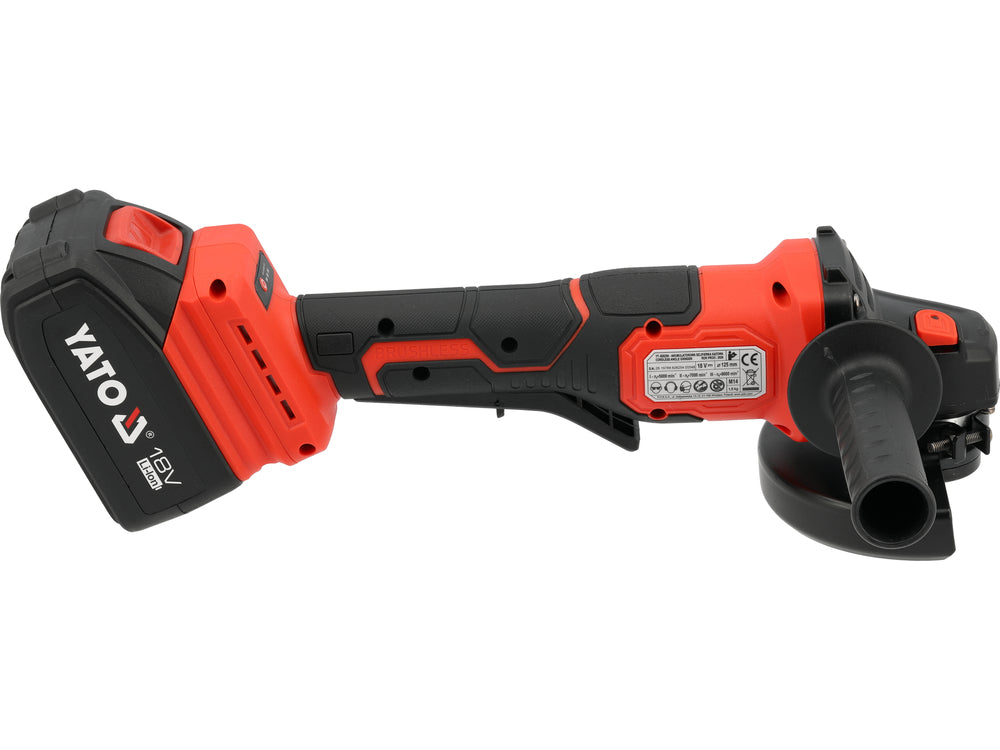 Polizor unghiular YATO YT-828254, 18 V, 1 x 4 Ah) - imagine 3
