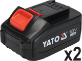 POLIZOR UNGHIULAR 18V, YATO YT-82828 CU 2 ACUMULATORI