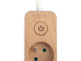 Prelungitor cu USB imitatie lemn STHOR 72343, 3 g, 1.4 m - imagine 4