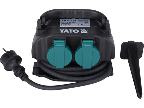 Priza de gradina dubla YATO YT-81270, IP44, 4 x 230 V