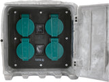 Priza de gradina imitatie piatra YATO YT-81271, IP44, 4 x 230 V mod auto/manual - imagine 3