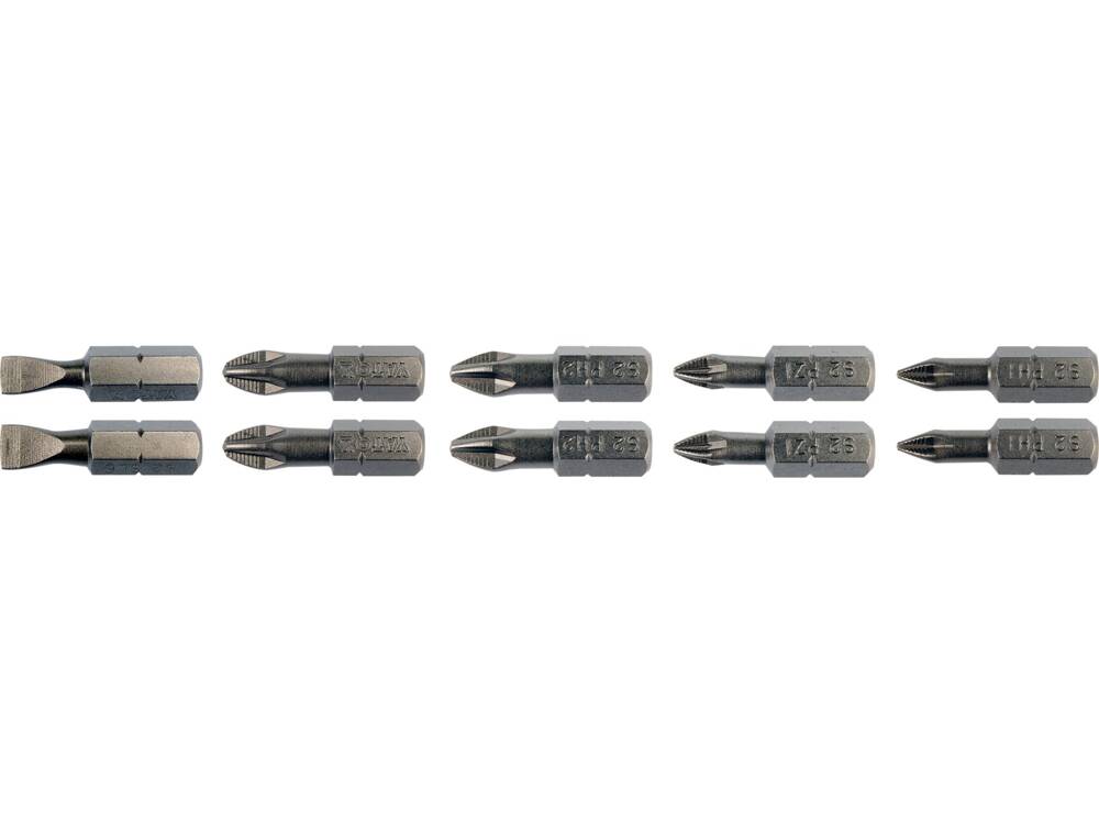 KÉSZLET 10 BITES YATO YT-04822 PH1,2, PZ1,2 1/4 25MM 