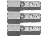 3 bites készlet STHOR 65505 TORX 1/4" H8x25MM 