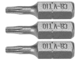 3 bites készlet STHOR 65492 TORX 1/4" T10x25MM 