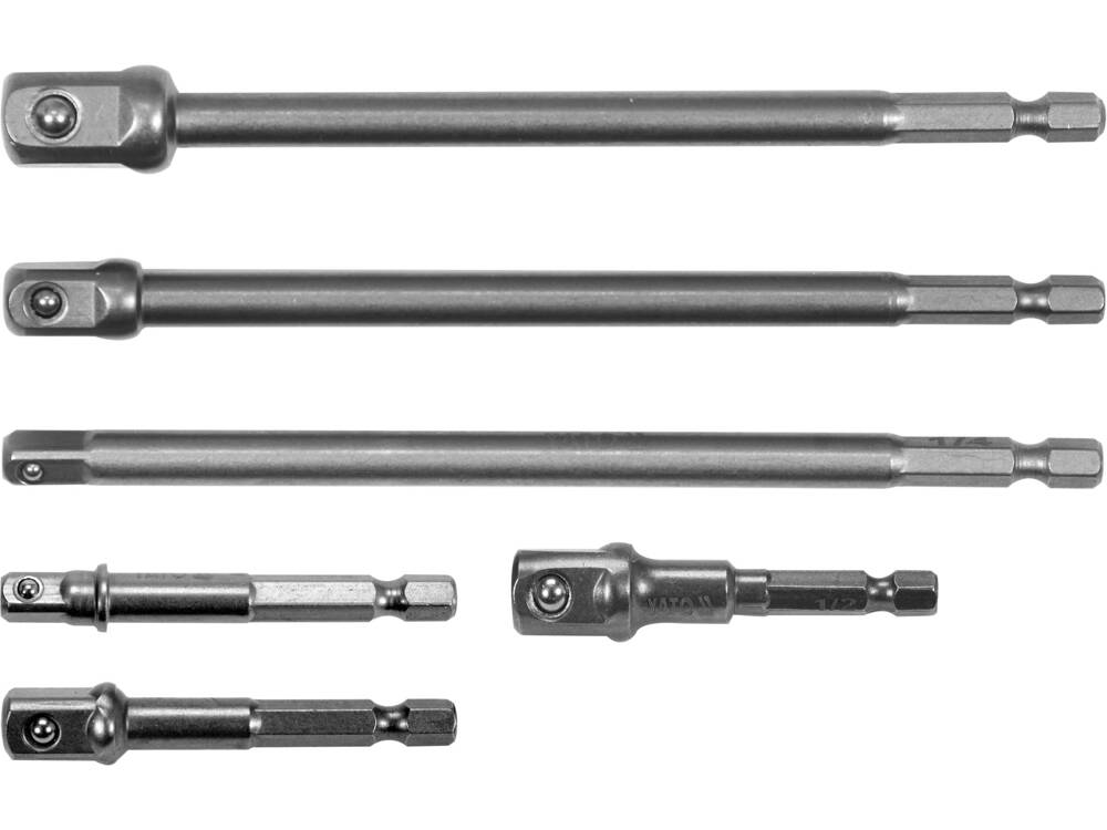 6 db YATO YT-04629 HATSZÖGŰ ADAPTER KÉSZLET 1/4, 3/8, 1/2 