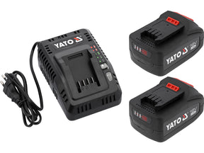 Set acumulatori YATO YT-828510, 2 x 4 Ah + incarcator