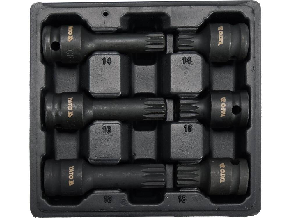 SET BITI IMPACT YATO YT-10652 1/2, SPLINE
