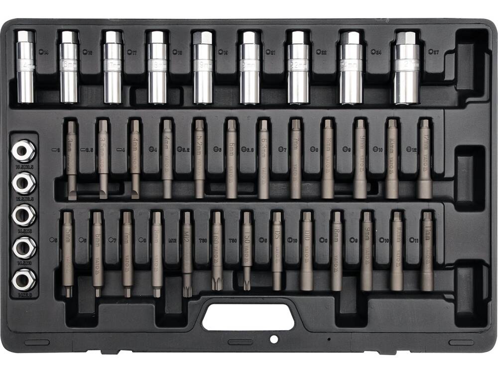 YATO YT-0628 LENGÉSCSILLAPÍTÓ RÖGZÍTŐ KULCS KÉSZLET, 39 RÉSZES 