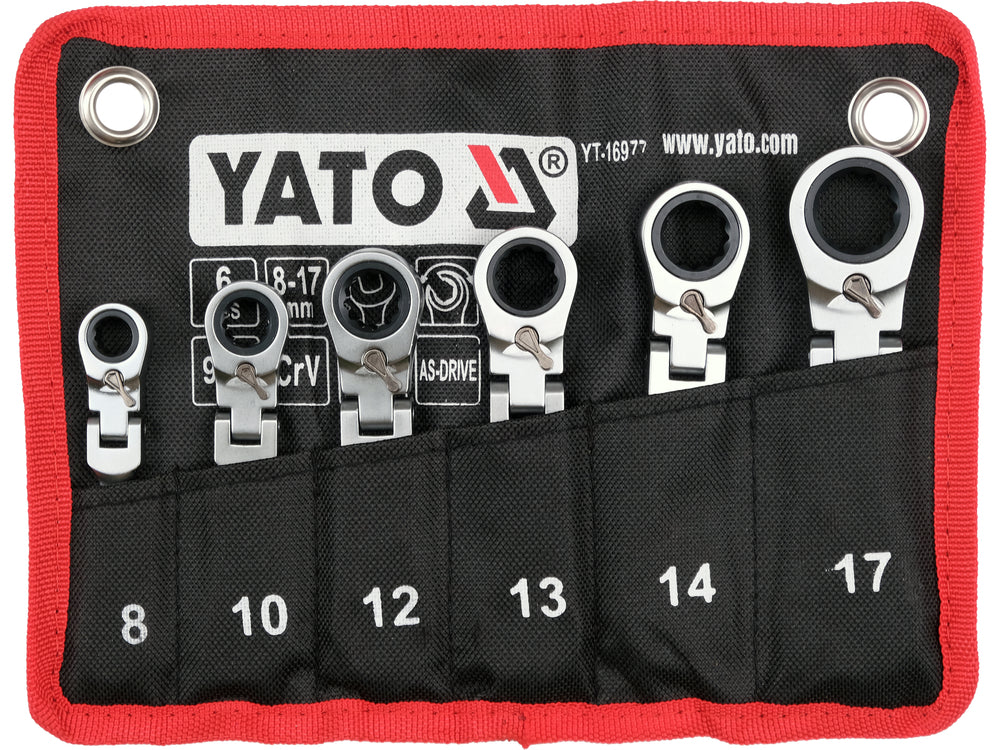 Set chei inelare cu clichet 6 buc. YATO YT-16977 - imagine 2