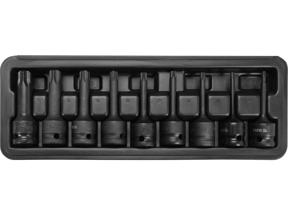 YATO TORX KULCSKÉSZLET YT-10654 ÜTŐKULCS 1/2, 9 RÉSZES 