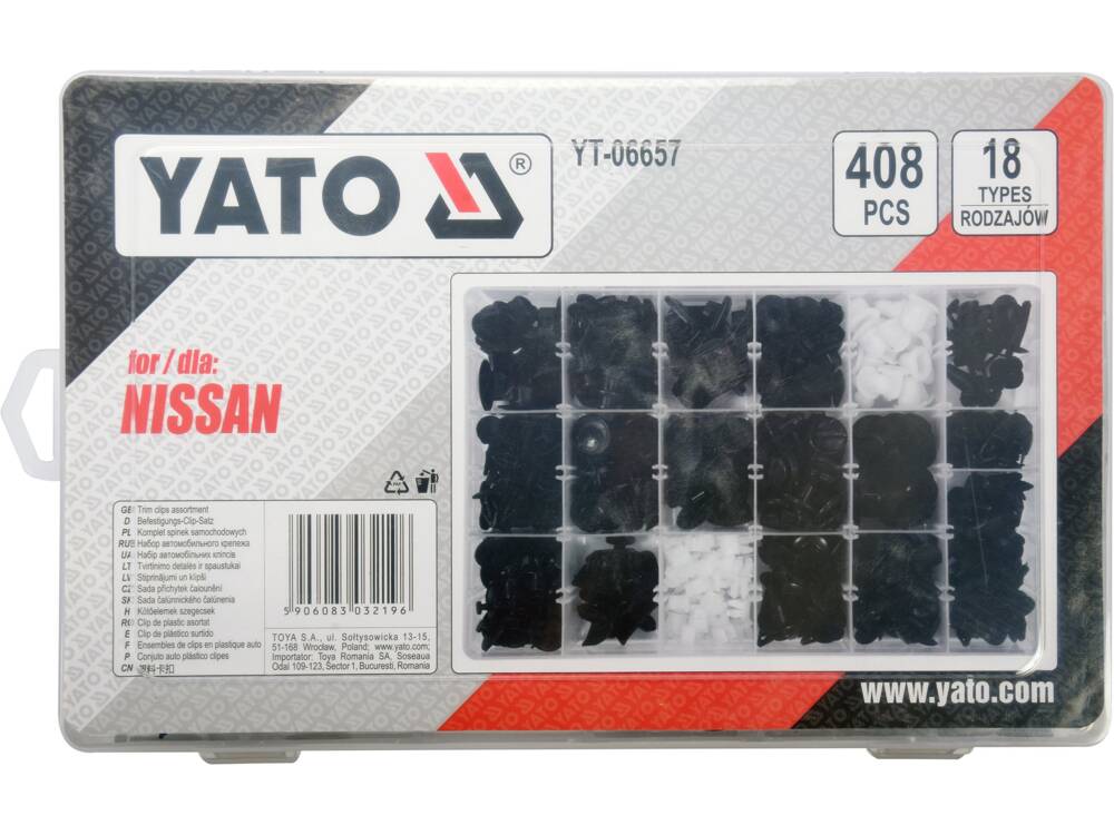 YATO YT-06657 NISSAN AUTÓ CSIPSZ KÉSZLET 408 DB-OS 