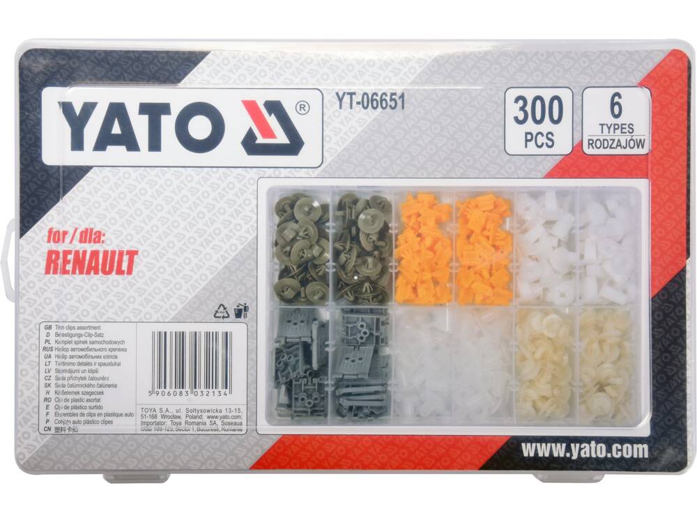 YATO YT-06651 RENAULT AUTÓ CSIPSZ KÉSZLET 300 DB 