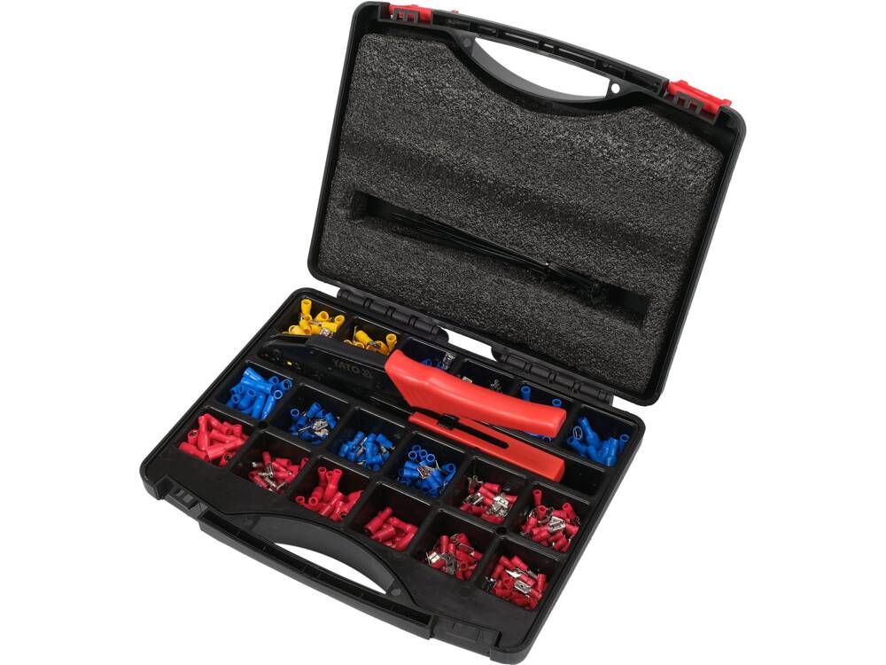 SET CONECTORI ELECTRICI YATO YT-068920 SI CLESTE DE SERTIZAT, 551 PIESE