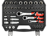 Set tubulare spline YATO YT-38651, 1/4", 3/8”1/2"