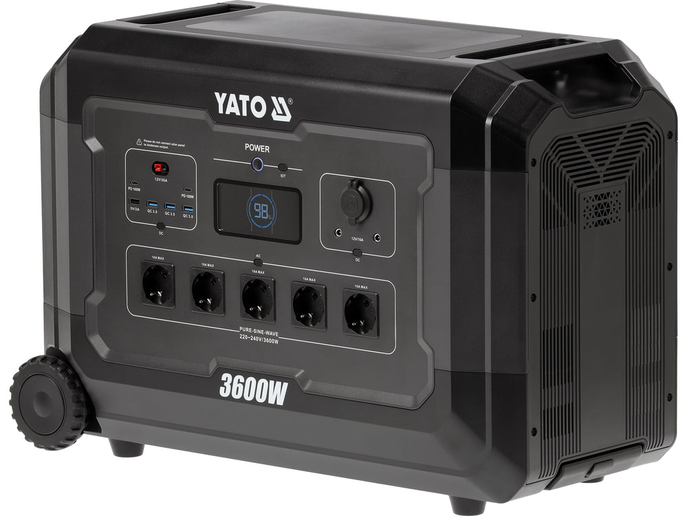 Statie incarcare portabila YATO YT-83096, 3600 W, 3072 wh