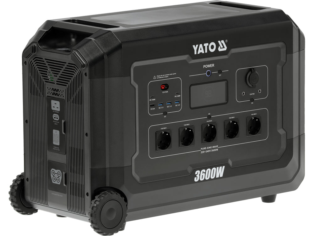 Statie incarcare portabila YATO YT-83096, 3600 W, 3072 wh - imagine 2