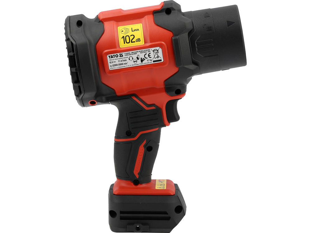 Suflanta YATO YT-829383, 18 V, 10,4 m³/min fara acumulator - imagine 5