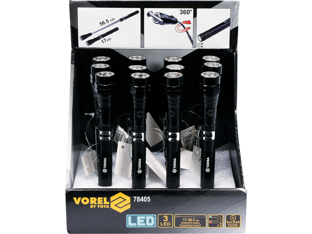 TELESCOP MAGNETIC CU VOREL 78405 LED, 17-56,5CM
