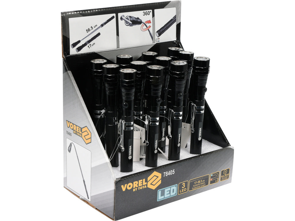 TELESCOP MAGNETIC CU VOREL 78405 LED, 17-56,5CM