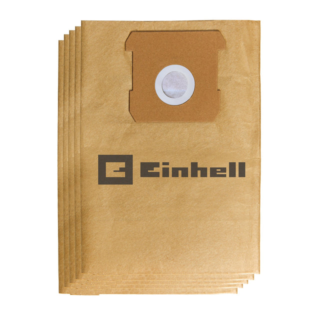 Sac de colectare a prafului original Einhell de 15 l, potrivit pentru aspiratoarele umede/uscate Einhell cu recipient de 15 litri, contine 5 saci, fabricat din hartie Einhell - scule electrice si unelte profesionale - BricoMart