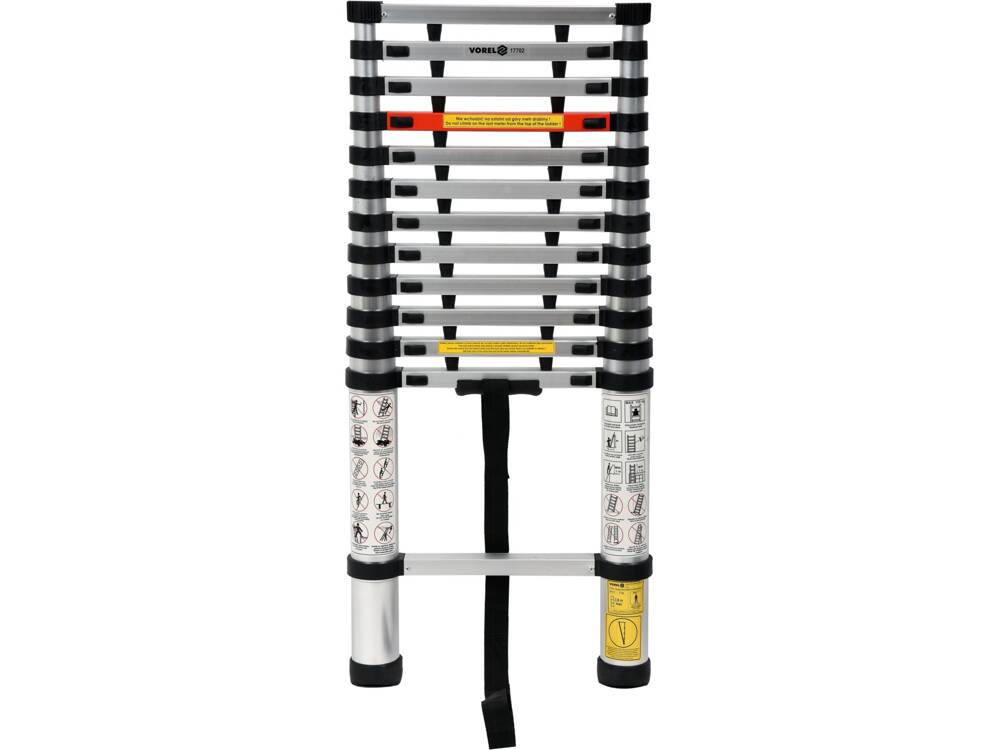 SCARA TELESCOPICA DIN VOREL 17702 ALUMINIU 3.8M, 13 TREPTE VOREL - scule electrice si unelte profesionale - BricoMart