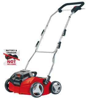 Scarificator Einhell GE - SC 35/1 Li Solo, 2x18V, latime de lucru de 35 cm, adancime de scarificare de pana la 9 mm, motor fara perii, furnizat fara baterii si incarcator Einhell - scule electrice si unelte profesionale - BricoMart
