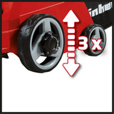 Scarificator electric cu ventilator Einhell GC - SA 1231/1 (230 V, pana la 300 m², 1200 W, sac de colectare de 28 l, rola cu lame pe rulmenti + rola cu ventilator, 3 adancimi de lucru, bara de ghidare pliabila Einhell - scule electrice si unelte profesionale - BricoMart