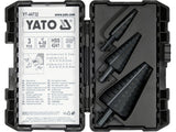 SET 3 BURGHIE IN TREPTE PENTRU METAL Yato YT - 44732 - 12 mm, 43 mm, 64 mm, 22 mm Yato - scule electrice si unelte profesionale - BricoMart