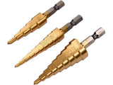 SET 3 BURGHIE YATO YT-44731 IN TREPTE, 3-20MM, 1/4 YATO - scule electrice si unelte profesionale - BricoMart