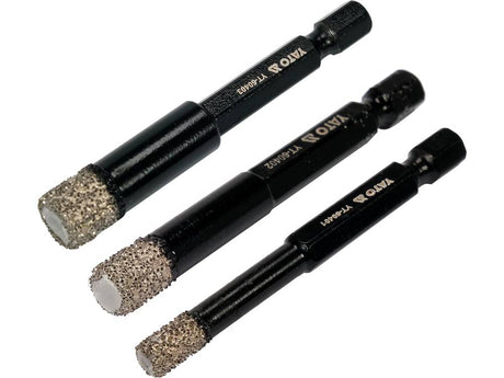 SET 3 BURGHIE YATO YT-60409 DIAMANTATE PENTRU CERAMICA YATO - scule electrice si unelte profesionale - BricoMart