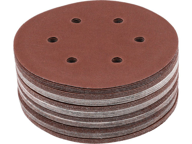 SET 50 DISCURI ABRAZIVE VELCRO, 150MM, 6 GAURI, P150 Yato YT - 834586 Yato - scule electrice si unelte profesionale - BricoMart
